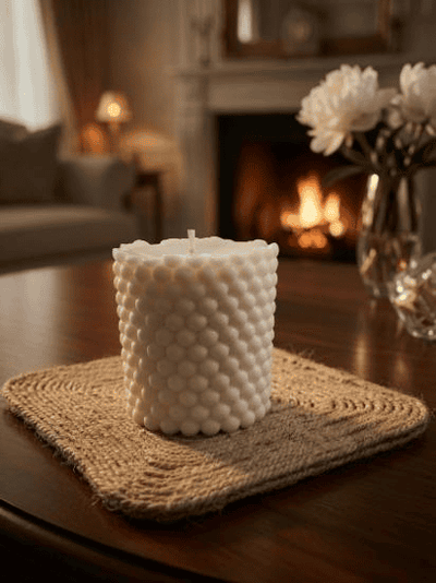 Pearl Glow Molded Candle