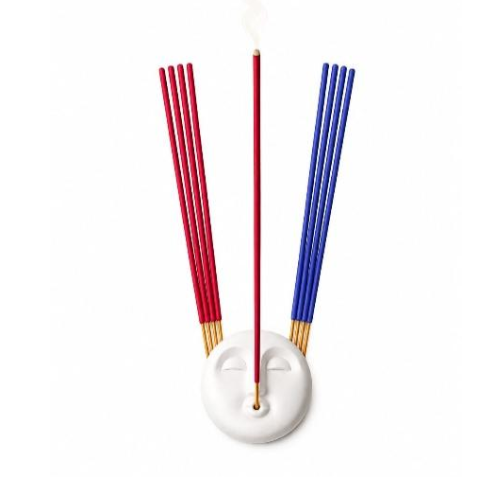 Incense Sticks with Face Design Holder – Rose & Lavender