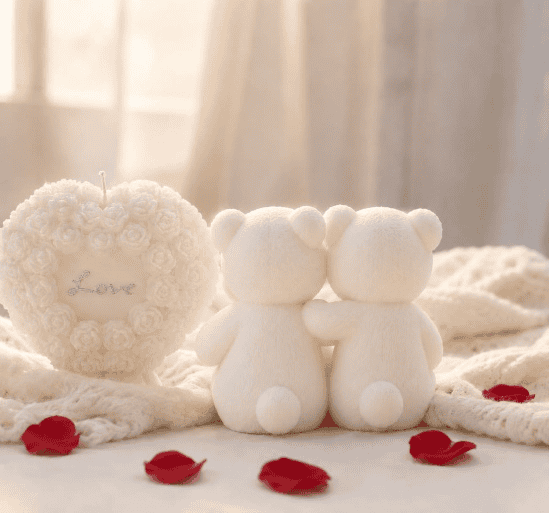 Sweet Embrace Molded Candle Set