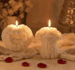 Garden Of Hearts Molded Candle Set