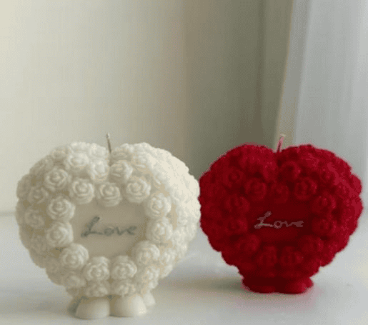 Whispering Roses Molded Candle