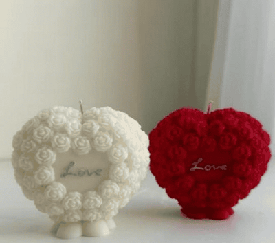 Whispering Roses Molded Candle