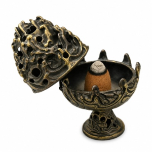 Small Mountain Copper Incense Burner with Incense Cones