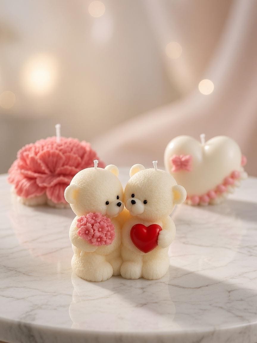 Three Glow Pack Molded Candle Set - Pure Charm Collection