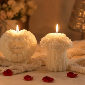 Garden Of Hearts Molded Candle Set