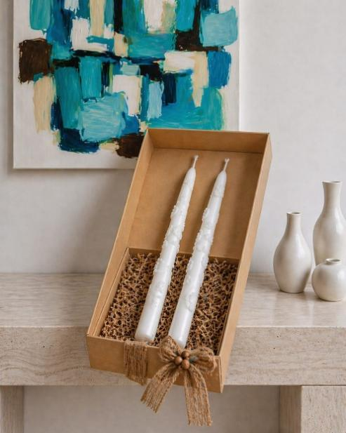 Daisy Bloom Pillar Molded Candle
