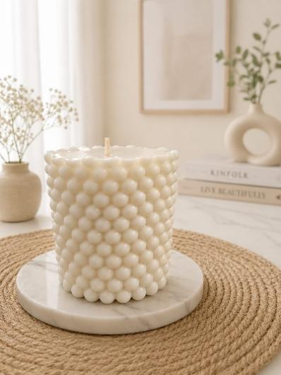 Pearl Glow Molded Candle - Image 2